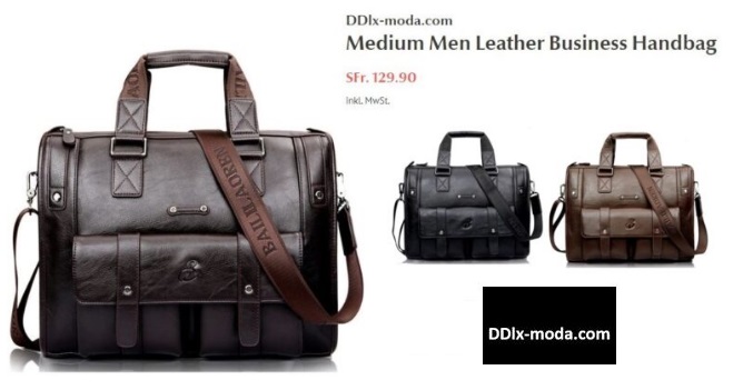 Men’s Leather Business Handbag
