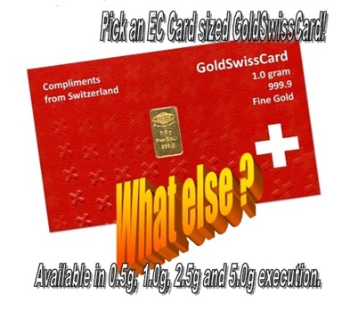 Goldswisscard Marke zu verkaufen